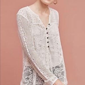 ANTHROPOLOGIE Lace Blouse by Floreat